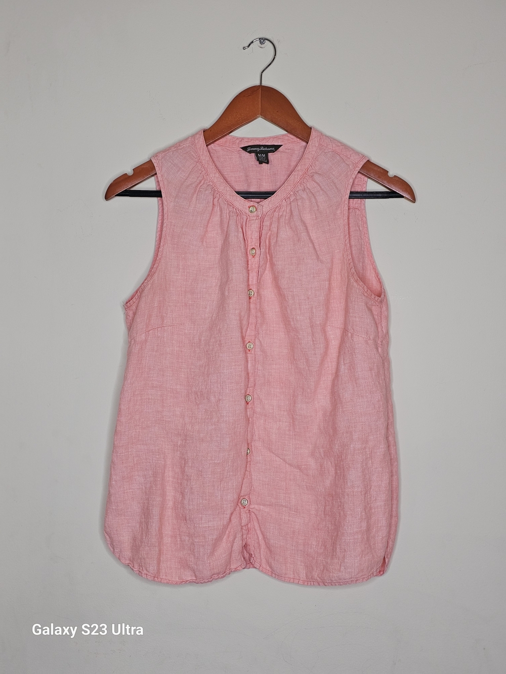 Tommy Bahama Sleeveless Button-Front Camisole - Light Coral